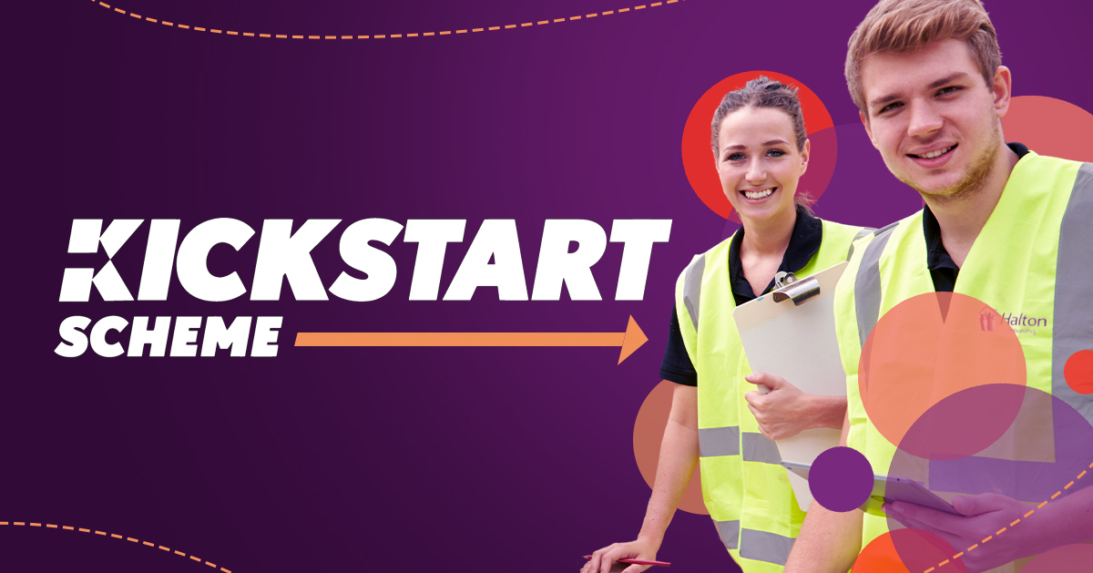 young people in high vis for kickstart scheme